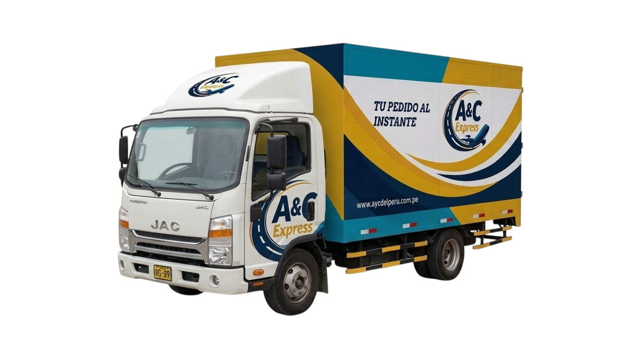 Flota de transporte logístico de A&C Express Courier en Perú